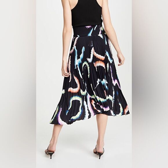 A.L.C. Sonali Abstract Print Pleated Midi Skirt Size 22 NWT - Picture 1 of 14